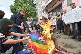 But hey, felons burning an american flag stolen off property is ok and nothing more than a slap on the back, orr they are making a statement or something. Scuffles Between Police And Nationalists Break Out At Ukrainian Gay Pride Parade