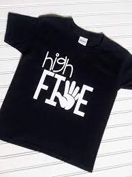 High Five Boys Birthday Shirt Boys 5th Birthday Shirt Boys Birthday Boy Shirts Birthday Shirts 5th Birthday Boys