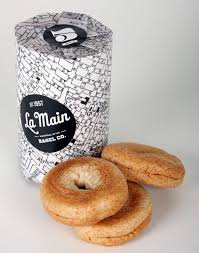 Black And White Bagel New Packaging For La Main Bagel Co By Ugo Varin Bp O Food Packaging Design Food Packaging Bread Packaging