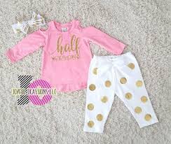 Cute Birthday Outfits For 13 Year Olds Winter Check Out This Cute Lightweight Pink White And Gold 1 2 Birthday Winter Outfit With Pants For 6 Month Cute Birthday Outfits Baby Girl Winter Baby Girl Clothes