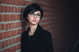 While there are many brands of hair. Hd Wallpaper Women Short Hair Black Hair Green Eyes Black Coat Bricks Wallpaper Flare