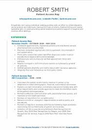 A cover letter can also help you make a generic resume appear more tailored for t. Patient Access Rep Resume Samples Qwikresume