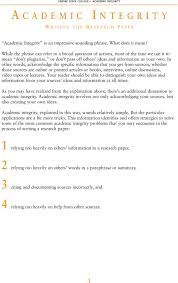 Academic Integrity Writing The Research Paper Pdf Free Download