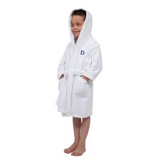 Monogrammed robes are final sale. Sweet Kids Turkish Cotton Terry White With Royal Blue Monogram Hooded Bathrobe Overstock 11441894