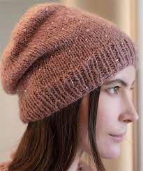 Free Knitting Pattern For Easy Brilla Beanie Beginner Knitting Patterns Knitting Patterns Free Hats Knit Slouchy Hat Pattern