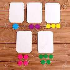 There's no limit to how many cards you can create; Cards And Circles Cut From Colored Cardboard How To Make Yourself Educational Flashcards For Kids Early Childhood Development Cardboard Crafts Project Step Top View Stock Photo Picture And Royalty Free Image Image