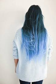 Things to consider for best professional blue black hair dye. Blue Hair Dip Die Blue Ombre Hair Hair Styles Dip Dye Hair