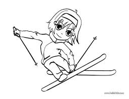 Skiing Girl Coloring Page You Will Find Your Favorite Coloring Sheets On Hellokids Com Coloring Pages Sports Coloring Pages Cool Coloring Pages
