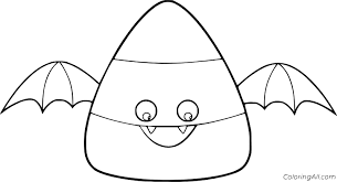 Candy corn is everywhere around halloween. Candy Corn Bat Coloring Page Coloringall