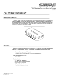 shure pg wireless service manual manualzz com