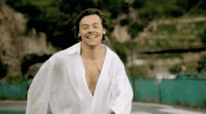 Crying while listening to music gif. Harry Styles Golden Music Video