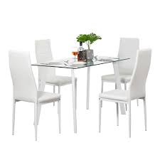 Iron accents is your source for unique wrought iron furniture, metal wall art, iron table bases, shelf brackets and more. Da130 120x70x75cm Hot 5 Piece Dining Table Set 4 Chairs Glass Metal Kitchen Room Furniture White Dining Room Sets Aliexpress