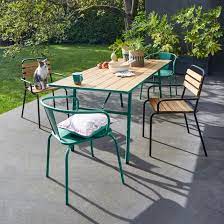 lot de 2 fauteuils de jardin juragley table de jardin pliante table de jardin chaise de jardin