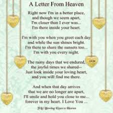 A letter from heaven by ruth ann mahaffey to my dearest family, some things id like to say. 21 Heaven Poems Ideas Heaven Poems Poems Letter From Heaven