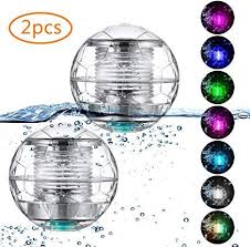 2 Stack Solar Schwimmende Pool Licht Poolbeleuchtung Wasser Schwimmende Lampen Solar Schwimmkugel Wasserlicht T Pool Beleuchtung Teichbeleuchtung Swimming Pool