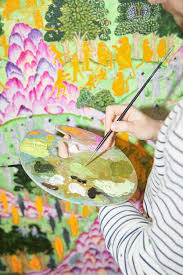 Roy lichtenstein was another pop artist, creating colorful paintings that were inspired by comic book art and personalizing them by changing key elements. An Artist Whose Buddhist And Painting Practices Converge The New York Times