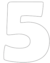 Black And White Outline Number 1 Clipart Tokeo La Picha La Number Five Clipart Printable Numbers Free Stencils Printables Clip Art
