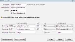 We found that webmail.cybermesa.com has neither alexa ranking nor estimated. Thunderbird Set Up