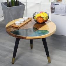 The unique design of this table is sure to be a conversation piece. Simple Round Solid Wood Coffee Table Living Room Iron Small Table Retro Sofa Side Table Small Coffee Table Easy Assembly Table Coffee Tables Aliexpress