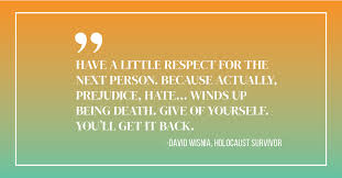 My parents had 3 boys and 3 girls: National Museum Of American Jewish History On Twitter We Were Honored To Have Holocaust Survivor David Wisnia Join Us For A Livestream In April In Honor Of Yom Hashoah This Poignant Quote