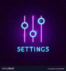 Maybe you would like to learn more about one of these? Settings Neon Label Vector Illustration Of User Interface Promotion Download A Free Preview Or High Quality A Wallpaper Iphone Neon Neon Wallpaper Neon Signs