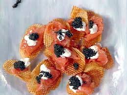 Gaufrette Potatoes With Gravlax Sour Cream And Osetra Caviar Read More At Http Www Foodnetwork Com Recipes Emer Caviar Recipes Caviar Food Network Recipes