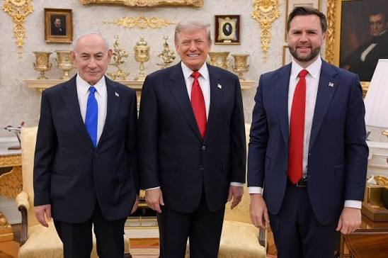 Only one image was released from Donald Trump and Benjamin Netanyahu's  meeting Wednesday: a handshake in the Oval Office, distributed by the  Israeli Prime Minister's Office. Beyond that single frame,