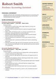 Accounting Assistant Resume Samples Qwikresume