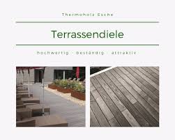Terrassendiele Thermoholz Esche Hochwertig Bestandig Attraktiv Getont Mit Intelligent Eingesetzter Technik En Terrassendielen Terrasse Holz Garten Terrasse