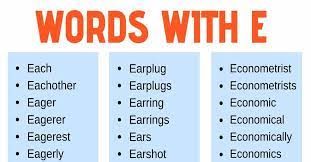 There is also eggnog fudge, eggnog truffles and eggnog truffle cups. Words That Start With E List Of 400 E Words In English With Esl Picture My English Tutors