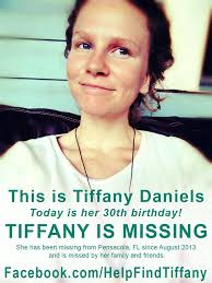 Today is Tiffany's 30th birthday, and we ask that you share this photo in  honor of her birthday. We hope that by this time next year, we will have  her home to