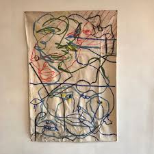 Available for sale from kogan amaro, samuel de saboia, untitled 08 (2020), mixed technique on canvas, 95 × 70 cm Samuel D Saboia Multiple Faces Abstract Canvas Painting Art Painting