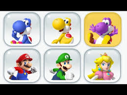 The red one is considered the leader, the blue one is the smartest of the group, the purple one is a mailtoad and will give mario or luigi their mail, the green one is a digger, and the yellow one is the laziest of all and will constantly sleep. Super Mario Run New Characters Toad Rally Blue Yellow And Purple Yoshi Youtube