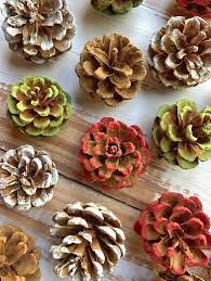 Diy Pinecone Flowers With Stems Diy Pinecone Painted Pinecones Pine Cone Crafts