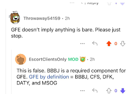 A Mod over at EscortClientsOnly says bare is a required component of GFE.  What are your thought? : rSexWorkers