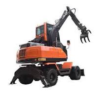JG100Z 8.6 Ton Rubber Tire Excavator With Grappling Claw ...