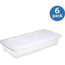 Sterilite 41 Quart 39 L Storage Box Walmart White Walmart Com Sterilite Storage Box Under Bed Storage Boxes