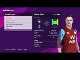 Jack Grealish Face E Football Pes 2020 Aston Villa Youtube