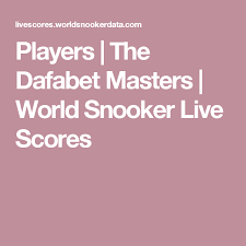 Players The Dafabet Masters World Snooker Live Scores Snooker Scores World