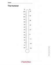These worksheets are pdf files. Blank Thermometer Printable K 6th Grade Teachervision