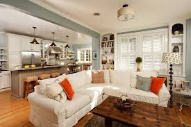 Creating a formal open living/dining room in a long, narrow space. 20 Small Kitchen Living Room Combo Magzhouse