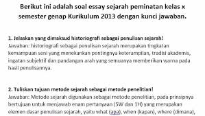 Soal bahasa inggris kelas 8 Soal Essay Sejarah Indonesia Kelas 10 Semester 1 Tulisan