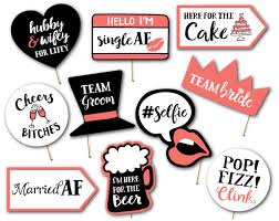 Funny Wedding Printable Photo Booth Props 10 Signs Hand Etsy Wedding Humor Hand Lettered Wedding Wedding Printables