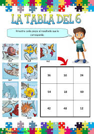 La Tabla Del 6 Ficha Interactiva Tablas De Multiplicar Fichas