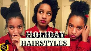 Split your hair from the middle and draw a large the sweep back hairstyle has carried its legacy from the past decades through to 2019. Holiday Winter Hairstyles For Natural Hair Protective Hair Tutorial For Christmas Curl Power Youtube