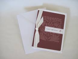This quick craft tutorial is perfect fo. Amazon Com Handmade Creative Blank Happy Birthday Greeting Card Gift On White Card Stock Art Craft Maroon Design With Decorative Sequins Ribbon And Embellishments A2 Size Envelope Clear Cellophane Pouch Handmade Products