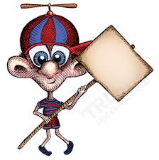 Santa claus sowman and reindeer christmas feeling. Propeller Hat Cartoon