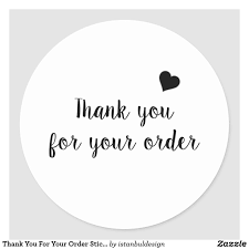 For consistency, these are going to be written from a fake business that we'll call the crooked bookstore. Thank You For Your Order Sticker Zazzle Com Cake Logo Design Thank You For Order Online Shop Design