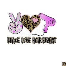 Peace Love Hair Stylistpeace Love Hair Stylist Pngpeace Love Etsy In 2020 Peace And Love Hair Stylist Cricut Stencils