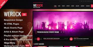 Werock Ajax Music Radio Streaming Event Html Template Themes Nova Download Free Wordpress Theme Music Event Wordpress Blog Themes Free Website Template
